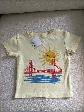 Kids Yellow Graphic Tee Golden Gate Bridge/San Francisco